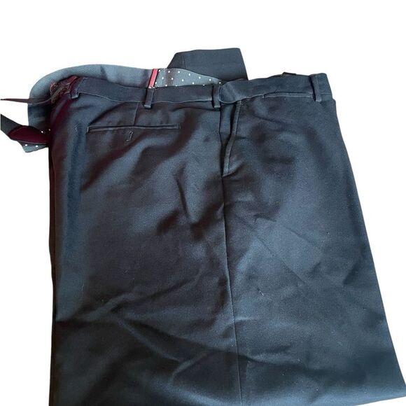 Saddlebred flat front no cuffs Men's Black Pants with Suspenders - Picture 2 of 2